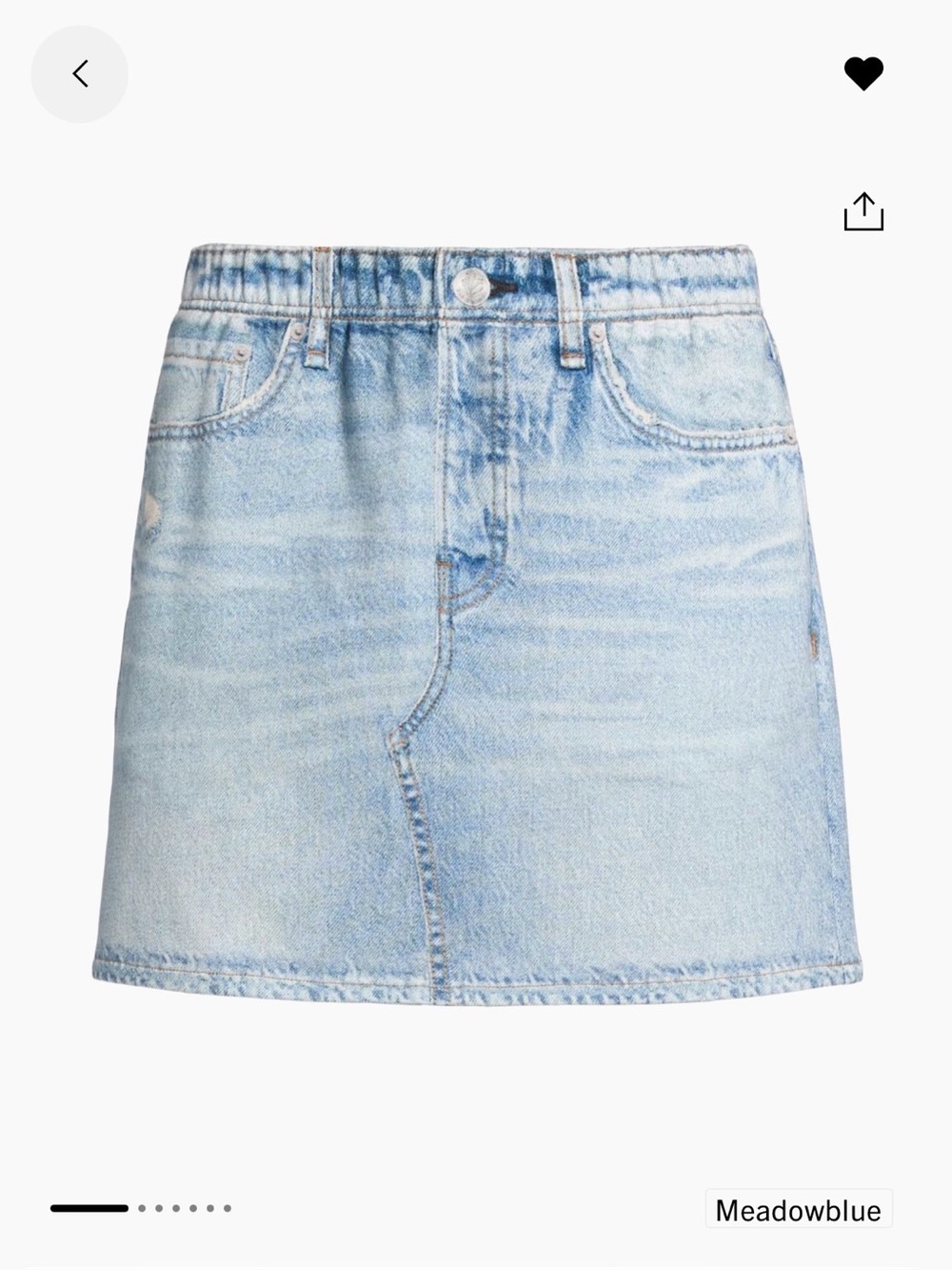 Rag & Bone Miramar Terry “Denim” Mini Skirt S